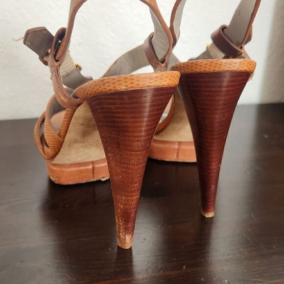 Marc By Marc Jacobs Strappy Platform Tan Sandals Size 6.5 - Picture 7 of 9